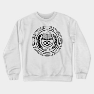 Miskatonic University Crest White - HP Lovecraft Crewneck Sweatshirt